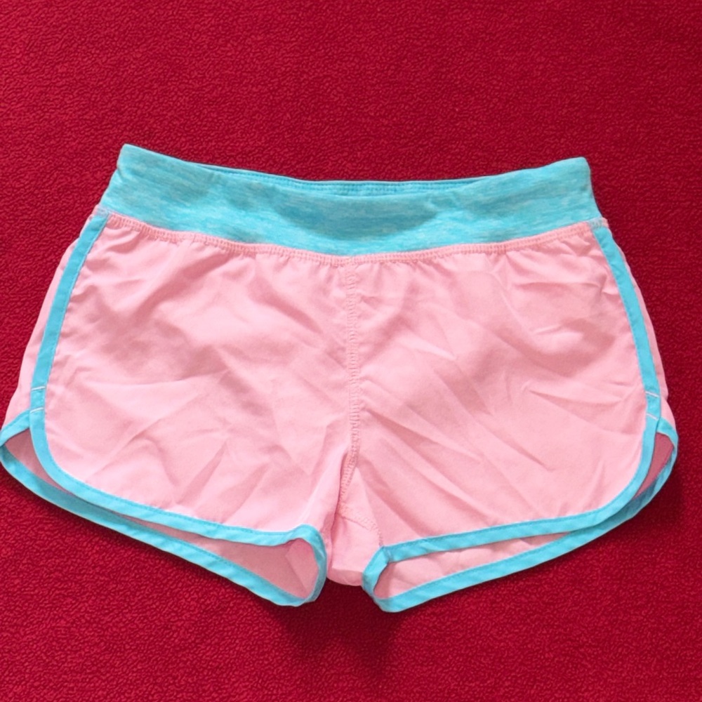 Girls Champion Size 6X Pink Blue Performance Athletic Sports Shorts